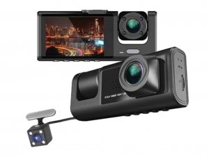 BDI-C309 3 Cameras 1080P Front & 720P Inside 2 Inch Screen + 480P Back Dash Cam