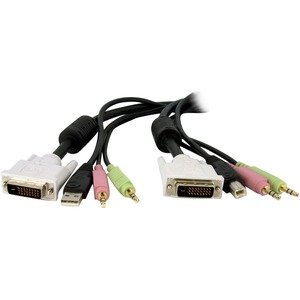 Startech.com Dvid4n1usb6 4-in-1 Usb Dvi Kvm Switch Cable W/ Audio