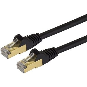 Startech.com C6aspat3bk 3 Ft Shielded Cat6a Patch Cable - Black