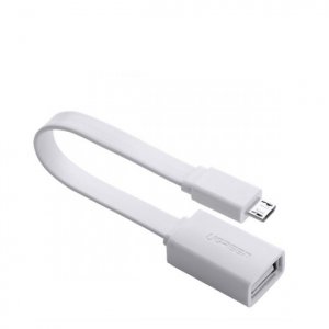 UGREEN Micro USB OTG flat cable white color