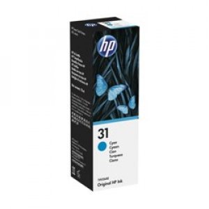HP 31 Genuine Cyan Ink Bottle 1VU26AA