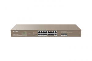 Ip G1118p-16-250w Com (g1118p-16-250w) 16ge + 2sfp Ethernet Unmanaged Switch With 16-port Poe+
