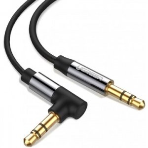 Ugreen 30549 3.5mm Male To 3.5mm Male Straigth To Angled Cable 2m (black)