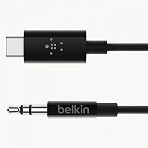 Belkin F7U079bt06-BLK Belkin Rockstar 3.5mm Audio Cable with USB-C