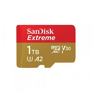 SanDisk 1TB Extreme microSDXC UHS-I Memory Card with Adapter - C10, U3, V30, 4K, 5K, A2, Micro SD Card