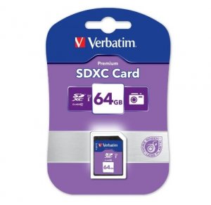 Verbatim 64GB Premium SDXC Memory Card, UHS-I V10 U1 Class 10 