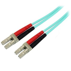 StarTech 1m Aqua OM4 Duplex Multimode Fiber Optic Cable- 50/125 - LC/LC 450FBLCLC1