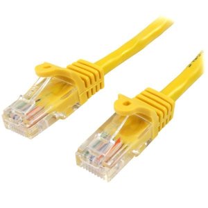 StarTech 0.5m Yellow Cat5e / Cat 5 Snagless Ethernet Patch Cable 0.5 m 45PAT50CMYL