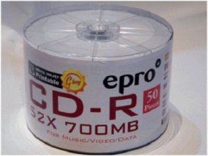 Epro Cd-r / 52x / Spindle 50 / White Glossy Printable 751529