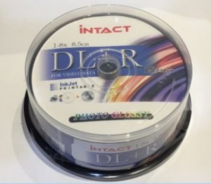 Intact Dvd+r Dl/ 8x /glossy/white/ 25 Tube 757866