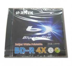 Ritek Bd-r / 25gb / 4x / 1 Jewel Case Inkjet White Printable 527003