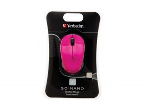 Verbatim Go Nano Pink Mouse Wireless Opical