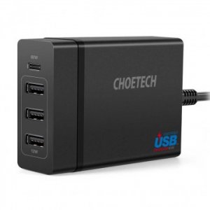 Choetech Pd72-1c3u Pd72 Power Delivery Charger Multi Usb Charging