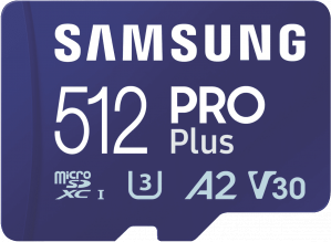 SAMSUNG 512gb Pro Plus Micro Sd Memory Card /w Adapter| Uhs-1 Sdr104| Class 10| Grade 3 (u3)| Read/write Up To 180mb/s/130mb/s| 10 Years Limited Warranty
