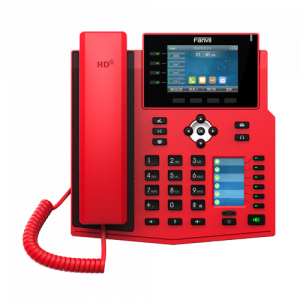 Fanvil X5u-red High End Enterprise Ip Phone - 3.5' Colour Screen, 16 Lines, 40 X Dss Buttons, Dual Gigabit Nic,bluetooth - 2 Years Warranty - Red