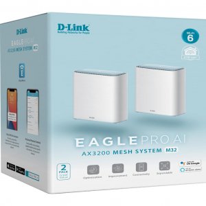 D-Link Eagle Pro AI AX3200 MESH Wi-Fi 6 Router (Twin Pack)