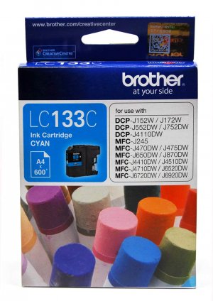Brother Lc-133c Cyan Ink-600p-mfc-j6520dw/j6720dw/j6920dw And Dcp-j4110dw/mfc-j4410dw/j4510dw Etc.