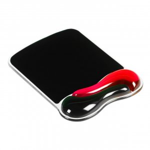 Kensington 62402 Duo Gel Mouse Pad With Wrist Rest - Red/black 