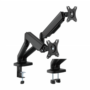 Brateck Cost-effective Spring-assisted Dual Monitor Arm Fit Most 17'-32' Monitor Up To 9kg Vesa 75x75,100x100(black)