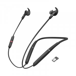Jabra Evolve 65E UC + Link 370 In-Ear Bluetooth UC-Optimised Earphones with Mic 6599-629-109