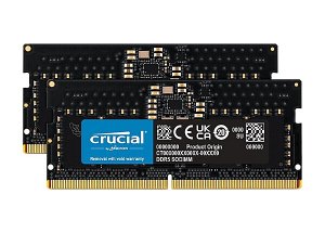 Crucial 16GB Kit (2 x 8GB) DDR5-4800 SODIMM CT2K8G48C40S5 Memory