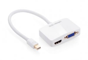 Ugreen Mini Dp Male To Vga Female+hdmi Female Converter Cable -  White 10427