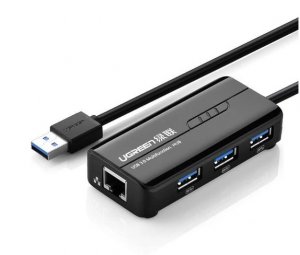 Ugreen 20265 Usb3.0 Hub 3 Ports With 10/100/1000mbps Gigabit Ethernet