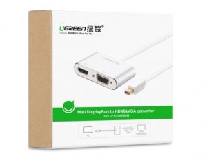 Ugreen 20421 Mini Dp To Hdmi/vga Converter - Silver