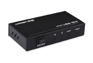 Ugreen 40201 1x2 Hdmi Amplifier Splitter - Black