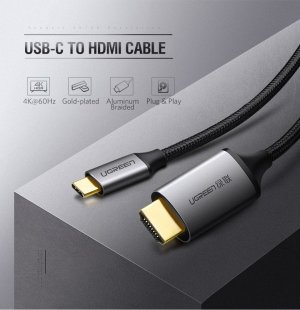 Ugreen 50571 Usb-c To Hdmi M/m Braid Cable 2m