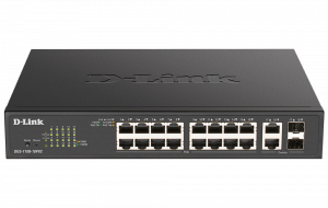 D-link 18-port Smart Managed Switch With 16 Poe+ And 2 Combo Rj45/sfp Ports. Poe Budget 130w