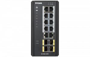 D-link 14-port Gigabit Industrial Managed Poe Switch With 10 1000base-t (8 Poe+) Ports And 4 Sfp Ports