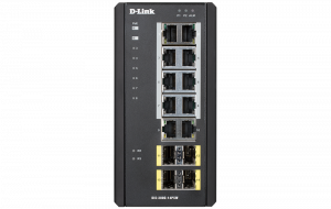 D-link 14-port Gigabit Industrial Managed Poe Switch With 10 1000base-t (8 Poe+) Ports And 4 Sfp Ports