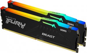 Kingston Fury Beast 64GB (2x32GB) 5200MT/s DDR5 CL36 RGB Desktop Memory AMD Expo KF552C36BBEAK2-64