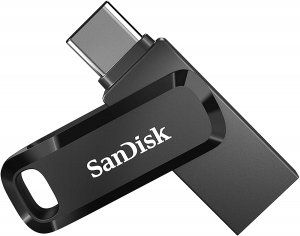 SanDisk Ultra 256GB Dual Drive Go USB-A and USB-C Flash Drive, Black 