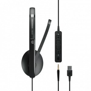 Epos Sennheiser Adapt 165t Usb Ii On-ear, Double-sided Usb-a Headset, 3.5 Mm Jack And Detachable Usb Cable With In-line Call Control