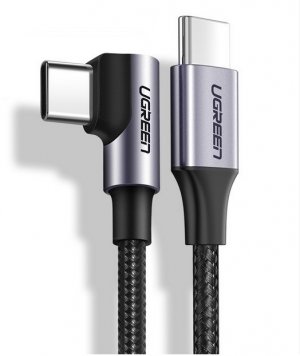 Ugreen 80714 Usb-c 2.0 To Angle Usb-c Cable Black 3m
