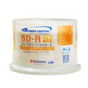 Verbatim Bd-r / 25gb / 6x / 50pack / White Top Full Printable