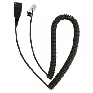 Jabra QD to RJ Coiled Bottom Cord for Cisco IP Phones - 2m 8800-01-37