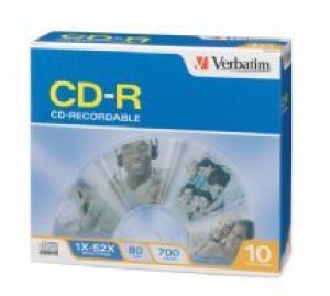 Verbatim 94935 Verbatim Cd-r 10pack Slim Case