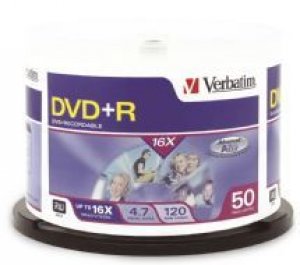Verbatim Dvd+r 4.7gb 50pk Spindle 16x
