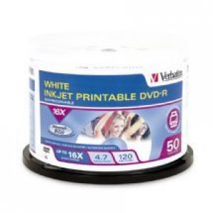 Verbatim 95137 Verbatim Dvd-r 50pack Inkjet Printable