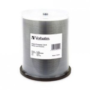 Verbatim CD-R 100pack 52x 700MB White Wide InkJet Printable