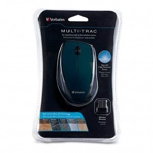 Verbatim Multitrac Black Mouse Blue Led, Wireless Optical