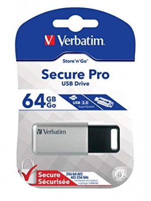 Verbatim 98666 Store'n'go Secure Pro Usb 3.0 Drive 64gb