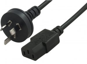 Astrotek Au Power Cable 2M - Male Wall 240V Pc To Power Socket 3Pin To Ice 320-C13 Black