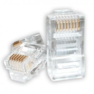 Astrotek Rj45 Connector Modular Plug Crimp 8P8C Cat5E Lan Network Ethernet Head 2 Prong Blade 3U'