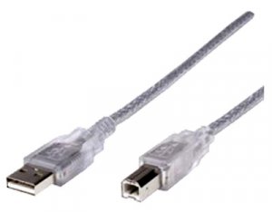 Astrotek Usb 2.0 Cable 3M - Type A Male To Type B Male Transparent Colour (AT-USB-AB-3M)