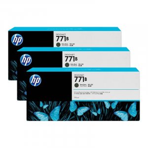 HP 771B 775ML 3-Pack Ink Cartridge - Matte Black (B6Y23A) 