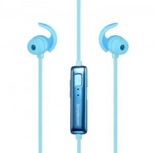 Simplecom BH310 Metal Sports Bluetooth Stereo In-ear Headphones - Blue